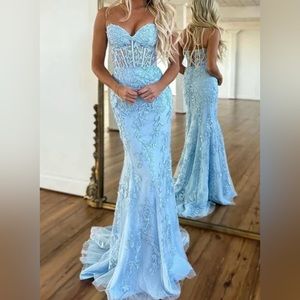 Light blue prom dress